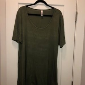 LuLaRoe Perfect T Olive Green 2X